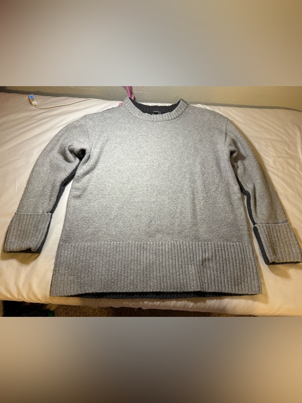 Worthington Light Heather Gray Crewneck Sweater